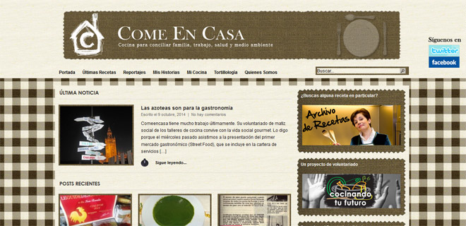 Detalle del blog www.comeencasa.net