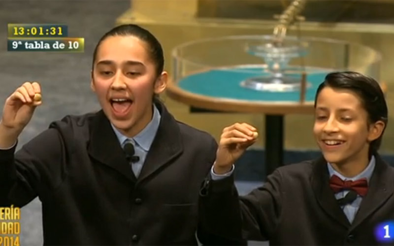 Felicidad en las caras de los niños que han cantado el Gordo / FOTO: rtve.es