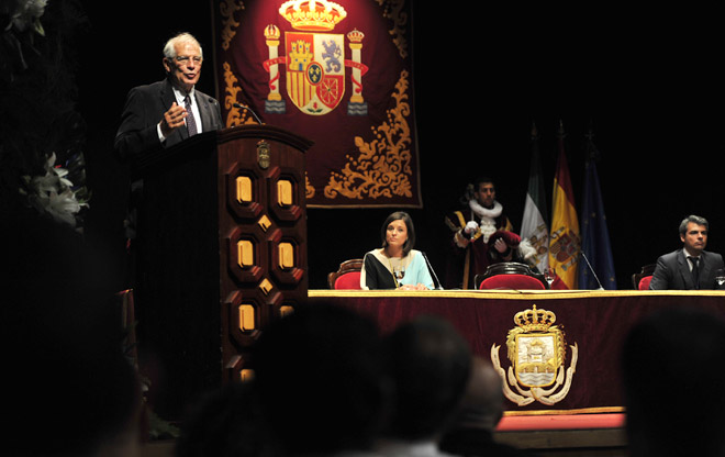 Borrell, en plena intervención / FOTO: Ayto. de San Fernando