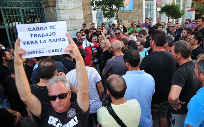 Una de tantas protestas, años atrás, exigiendo carga de trabajo / FOTO: Eulogio García