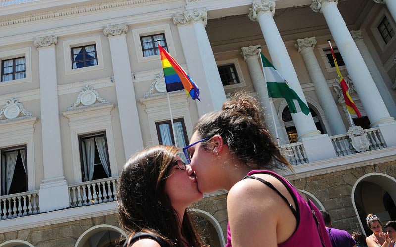 El izado de la bandera, por primera vez, en 2015 / FOTO: Eulogio García