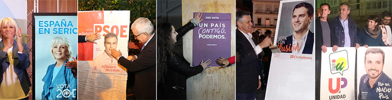 FOTO: PP - PSOE - E.G - Ciudadanos . IU