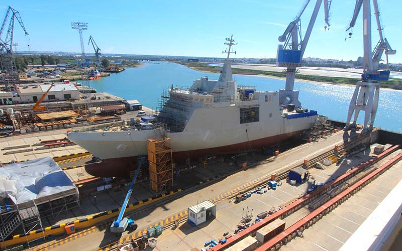 Un pasado BAM en construcción en La Isla / FOTO: Navantia