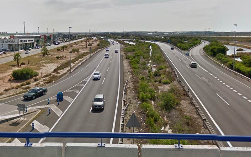 Vista del problemático nudo de carreteras