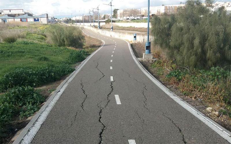 Uno de los carriles bici dentro de Chiclana, en una imagen de archivo