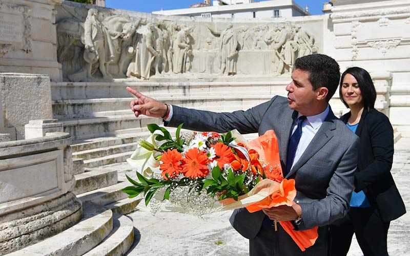 Romero participando en un acto en la capital años atrás / FOTO: Eulogio García