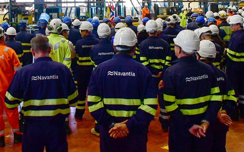 Operarios de Navantia en una pasada asamblea / FOTO: Eulogio García