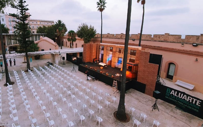 El patio del Baluarte listo para una cita del pasado verano / FOTO: Ayto.