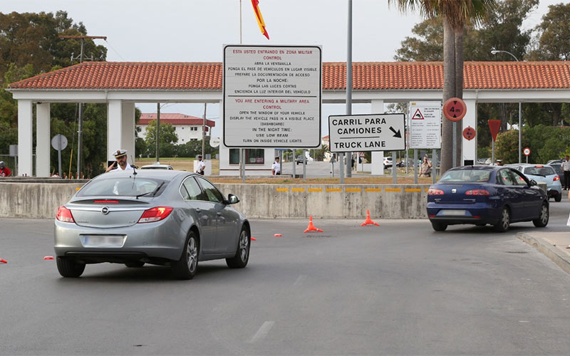 Uno de los accesos a la Base de Rota / FOTO: de archivo