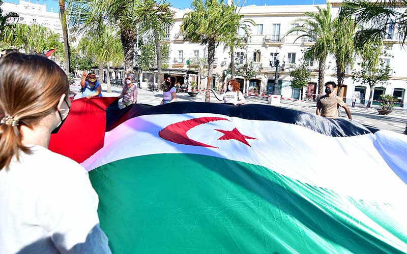 Concentración de apoyo al pueblo saharaui celebrada años atrás / FOTO: Eulogio García