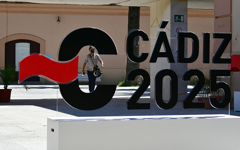 El logo de la candidatura gaditana para 2025 / FOTO: Eulogio García
