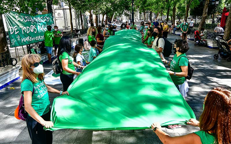 Enésima protesta de la marea verde / FOTO: Eulogio García