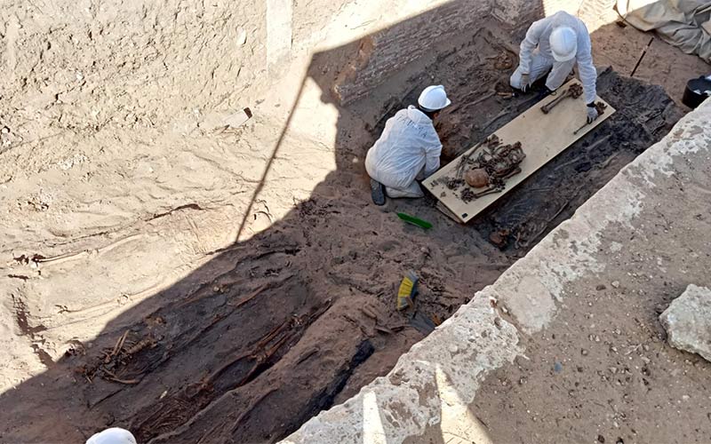 Una de las excavaciones desarrolladas en el cementerio gaditano / FOTO: Ayto.