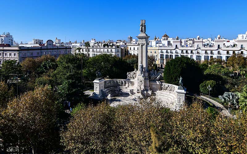Vista aérea de la plaza de España / FOTO: Eulogio García