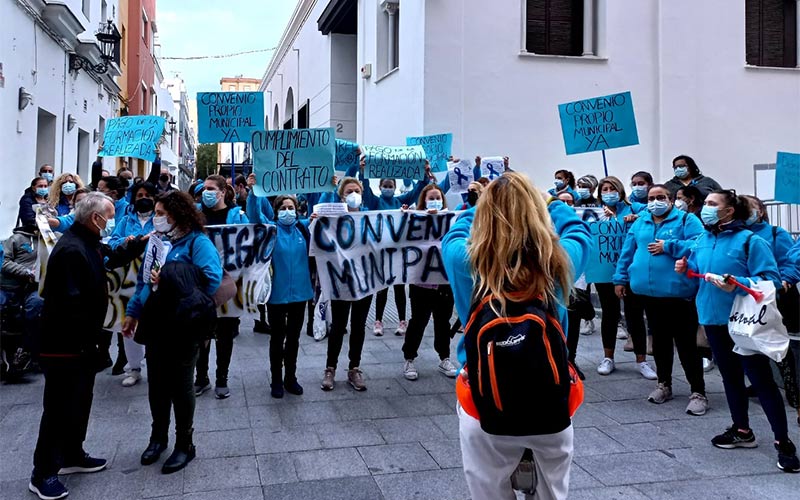 Una pasada protesta del colectivo en la trasera del Ayuntamiento / FOTO: de archivo