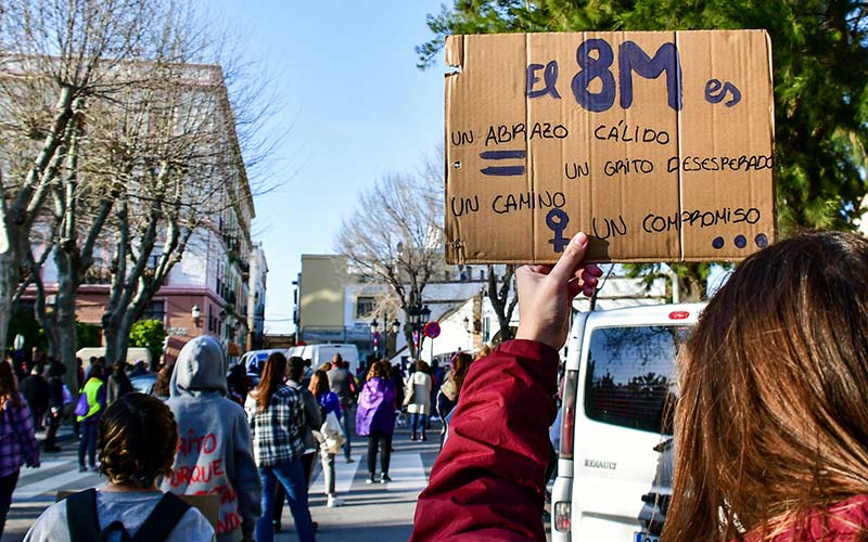 Una concentración por el 8-M años atrás / FOTO: Eulogio García