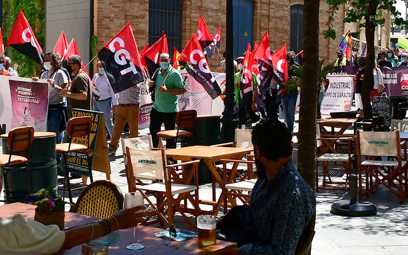 Una pasada movilización de CGT por Cádiz / FOTO: Eulogio García