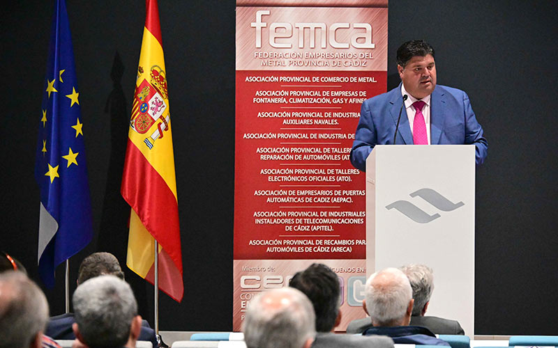 Chaves en un momento de su discurso ante la asamblea / FOTO: Femca