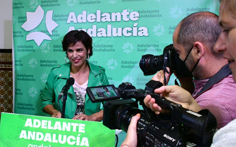 Teresa Rodríguez en una pasada comparecencia / FOTO: Eulogio García