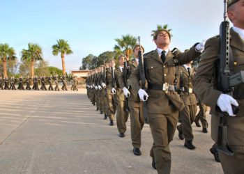 Desfilando durante la ceremonia / FOTO: Ministerio de Defensa