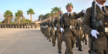 Desfilando durante la ceremonia / FOTO: Ministerio de Defensa