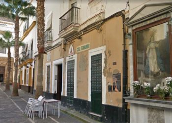 Detalle de la calle de La Palma, con la iglesia al fondo