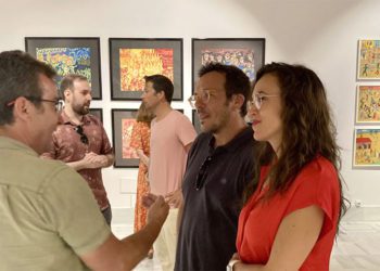 Conversando en la presentación de la muestra / FOTO: Casa de Iberoamérica