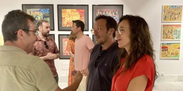 Conversando en la presentación de la muestra / FOTO: Casa de Iberoamérica