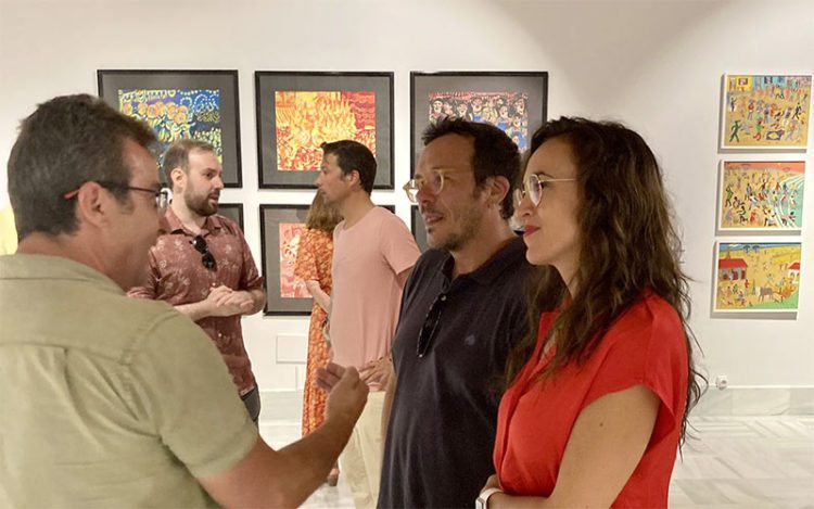 Conversando en la presentación de la muestra / FOTO: Casa de Iberoamérica