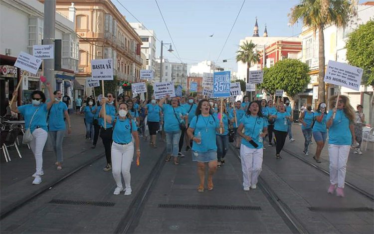 Manifestación de las trabajadoras semanas atrás / FOTO: UGT