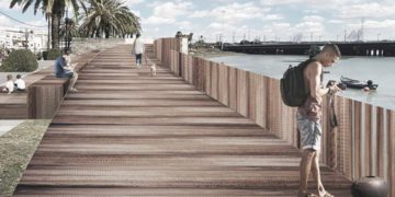 Recreación virtual de uno de los tramos del paseo