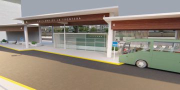 Recreación virtual del apeadero bajo techo