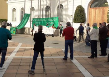 Una pasada concentración a las puertas del Ayuntamiento / FOTO: Marea Verde