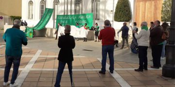 Una pasada concentración a las puertas del Ayuntamiento / FOTO: Marea Verde