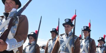 La Guardia Salinera participaba días atrás en otra recreación en Puerto Real / FOTO: Ayto.