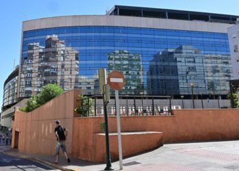 Detalle de la esquina de tribuna reservada para el hotel / FOTO: Eulogio García