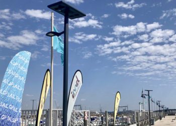 Conjunto de farolas ya instaladas / FOTO: Ayto.