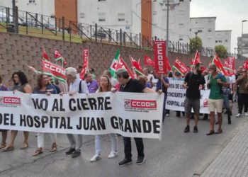 Un momento de la manifestación convocada por sindicatos / FOTO: CCOO