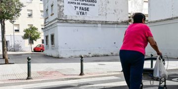 Pancarta para sonrojar a la Junta / FOTO: Eulogio García