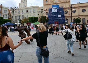 Participando en una de las actividades de la mañana / FOTO: Eulogio García