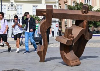 Una de las esculturas de Grediaga / FOTO: Eulogio García