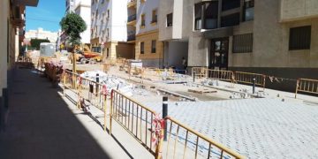 Trabajando en la calle hace unas semanas / FOTO: DBC