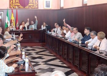 Los cuatro concejales andalucista sin apoyar las cuentas / FOTO: Ayto.