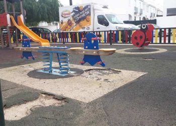 Uno de los parques con el suelo muy perjudicado / FOTO: Equo