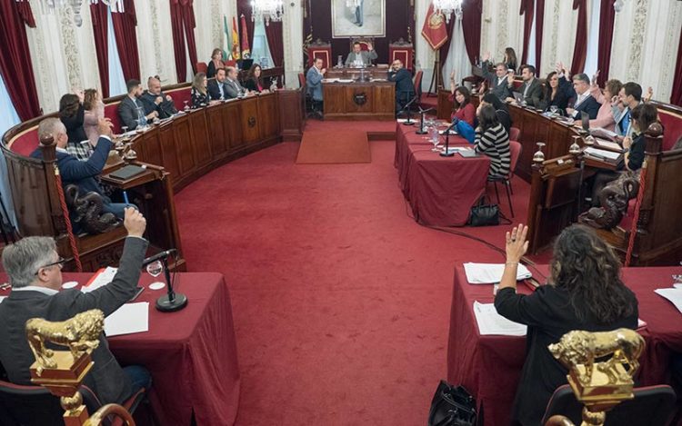 Votando uno de los puntos del pleno / FOTO: Ayto.