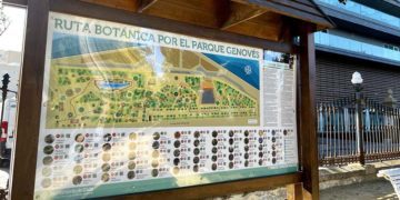 Uno de los dos cartelones que recoge la ruta botánica / FOTO: Ayto.