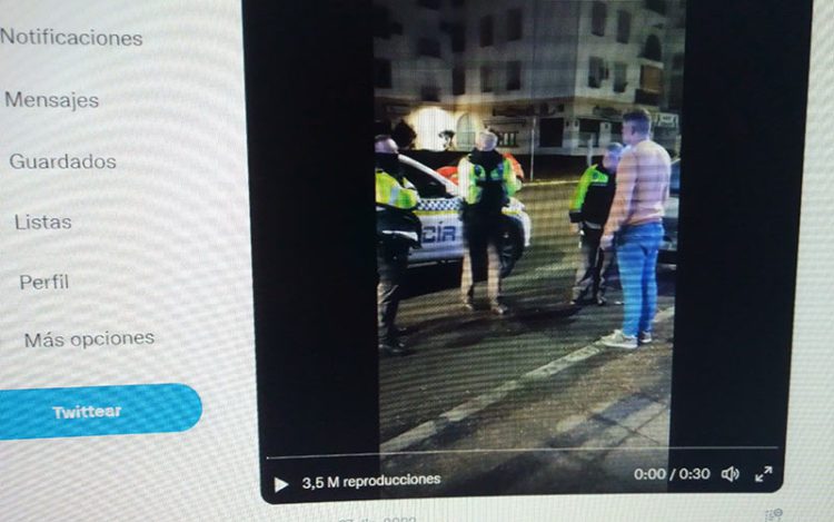 El video colgado en twitter