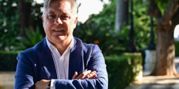 Torres, posando en la Alameda / FOTO: Eulogio García
