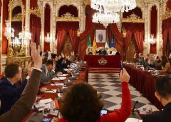 Un momento del pleno, sin el alcalde portuense presente / FOTO: Diputación