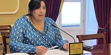 Fernández durante una de sus ruedas de prensa como concejala / FOTO: Ayto.